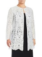 Tahari Arthur S. Levine Plus Scalloped Lace Topper Jacket