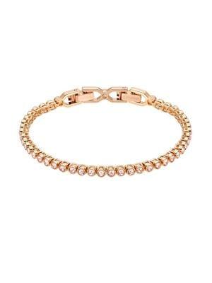 Swarovski Emily 18k Rose-goldplated Crystal Studded Bracelet