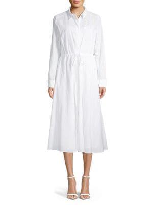 Calvin Klein Long Sleeve Drawstring Dress