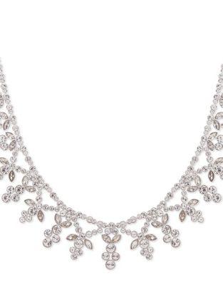 Givenchy Crystal Studded Pendant Collar Necklace