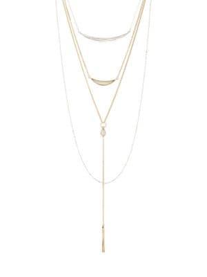 Lucky Brand Golden Hour Crystal Layered Necklace