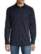Calvin Klein Long-sleeve Logo Button-down Shirt