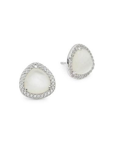 Nadri Faceted Stone-accented Stud Earrings