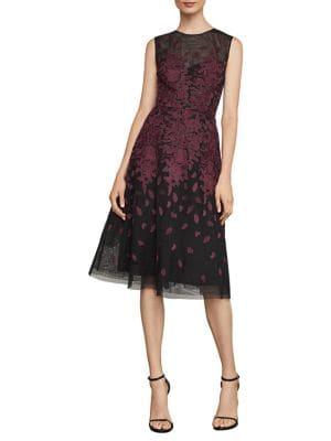 Bcbgmaxazria Floral Embroidered A-line Dress