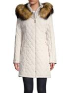 Ivanka Trump Faux Fur-trimmed Quilted Jacket