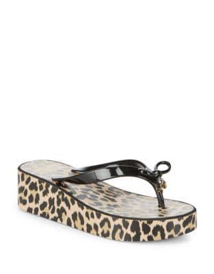 Kate Spade New York Rhett Rubber Leopard Print Flip Flops