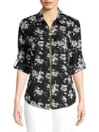 Michael Michael Kors Floral Full-zip Shirt