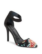 Charles By Charles David Embroidered Pointer Ankle Pumps