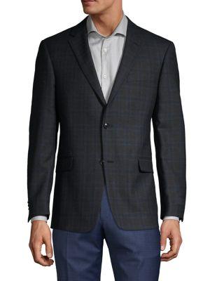 Tommy Hilfiger Plaid Wool-blend Blazer