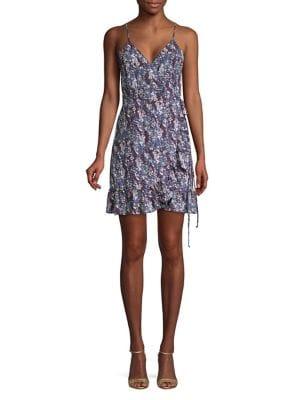 Free People All My Love Printed Wrap Dress