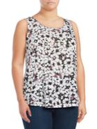 Lord & Taylor Floral Layered-hem Top