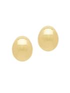 Lord & Taylor 14k Yellow Gold Egg Shell Omega Stud Earrings