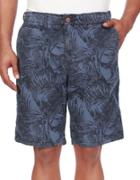 Lucky Brand Palm Leaf Printed Cotton Shorts
