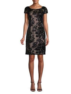 Calvin Klein Sequin Embellished Sheath Dress