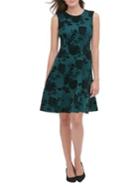 Tommy Hilfiger Annabel Flocked Scuba Fit-&-flare Dress