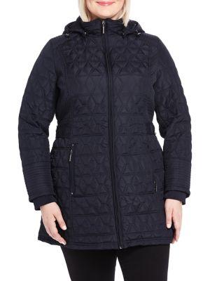 Weatherproof Plus Hooded Quilted Walker Coats