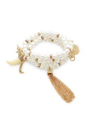 Design Lab Faux-pearl Multi-strand Bracelet