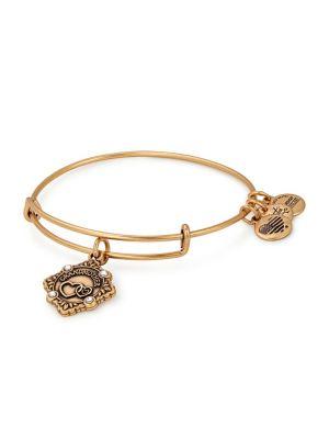 Alex And Ani Grandmother Crystal-embellished Charm Bangle Bracelet
