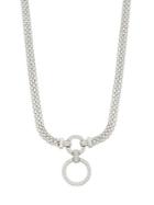 Lord & Taylor Sterling Silver Mesh Chain Link Pendant Necklace