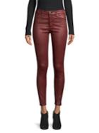 Ag Jeans Farrah Skinny Ankle High-rise Leatherette Jeans