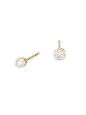Adina Reyter 14k Yellow Gold & White Diamond Earrings