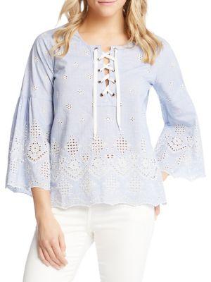 Karen Kane Embroidered Lace Top