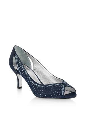 Adrianna Papell Jenna Rhinestone Peep-toe Pumps