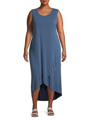 Nic+zoe Plus Boardwalk Washed Tulip-hem Dress