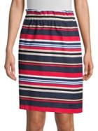 Donna Karan Striped Pull-on Skirt