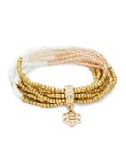 Nanette Lepore Charm Accented Beaded Stretch Bracelet