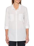 Rafaella Polka-dot Button-front Blouse