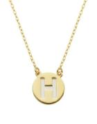 Lord & Taylor Sterling Silver H Pendant Necklace