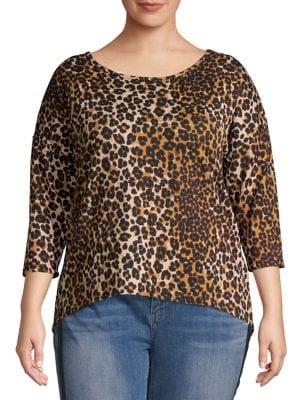 Vero Moda Curve Plus Malena Printed High-low Top