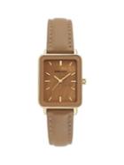 Anne Klein Mocha Brown Genuine Leather & Goldtone Watch
