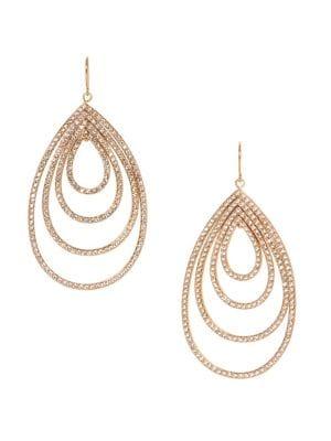 Vince Camuto Crystal Gypsy Hoop Drop Earrings