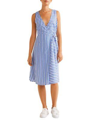 Mango Striped Cotton Sheath Dress