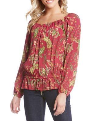 Karen Kane Ruffle Tie-front Top
