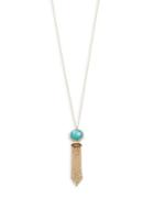 Michael Kors Easy Opulence Blue Mountain Jade Long Pendant Necklace