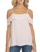 1 State Ruffled Cold-shoulder Blouse