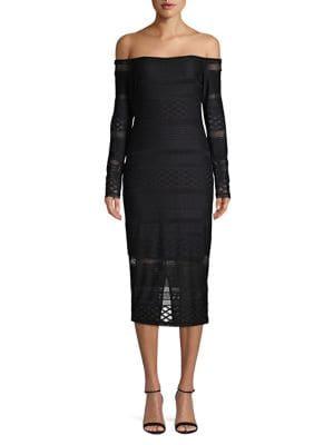 Bardot Long-sleeve Knit Sheath Dress