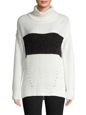 Olive & Oak Colorblock Turtleneck Sweater