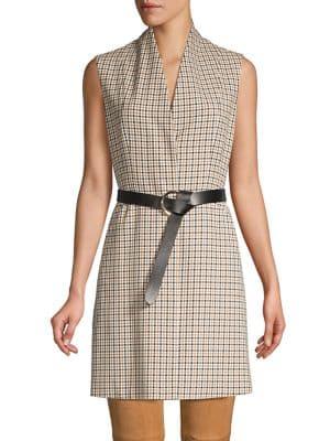 Elie Tahari Savannah Graph Check Vest