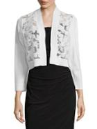 Calvin Klein Embroidered Cropped Cardigan