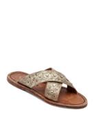 Matisse Lefty Criss-cross Leather Slide Sandals