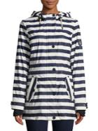 1 Madison Striped Hooded Raincoat