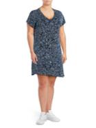 Marc New York Performance Plus Printed Asymmetric Shift Dress