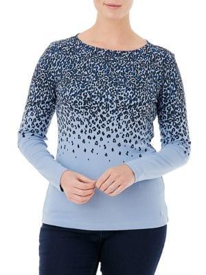 Olsen Comfy Sport Scattered Leopard Print Tee