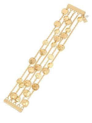 Robert Lee Morris Collection Golden Target Multi-row Disc Magnetic Bracelet
