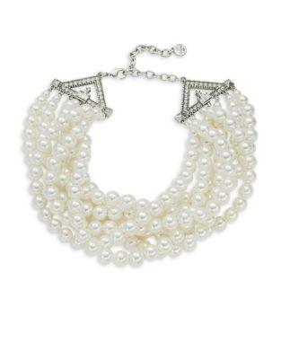 Design Lab Lord & Taylor Faux Pearl Layer Necklace