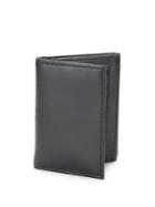 Black Brown Rfid-protection Slim Leather Trifold Wallet